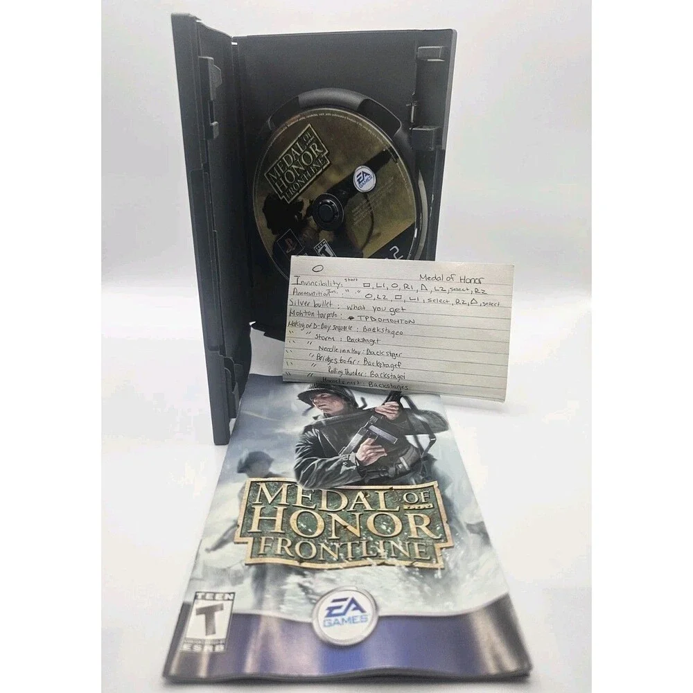 Medal Of Honor Frontline Sony Playstation 2 PS2 Tested Authentic W OG Cheatcodes